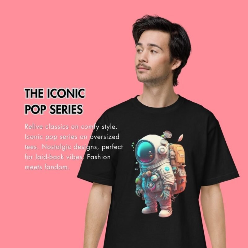 Handsome man wearing Iconic Pop Series T shirt