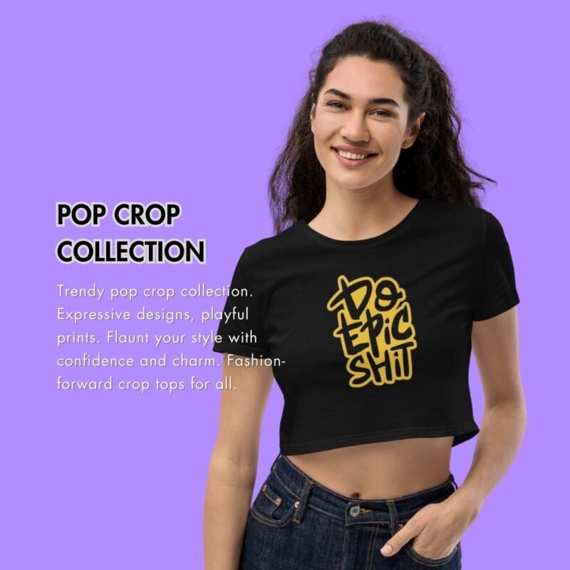 Girl wearing Pop Crop Collection